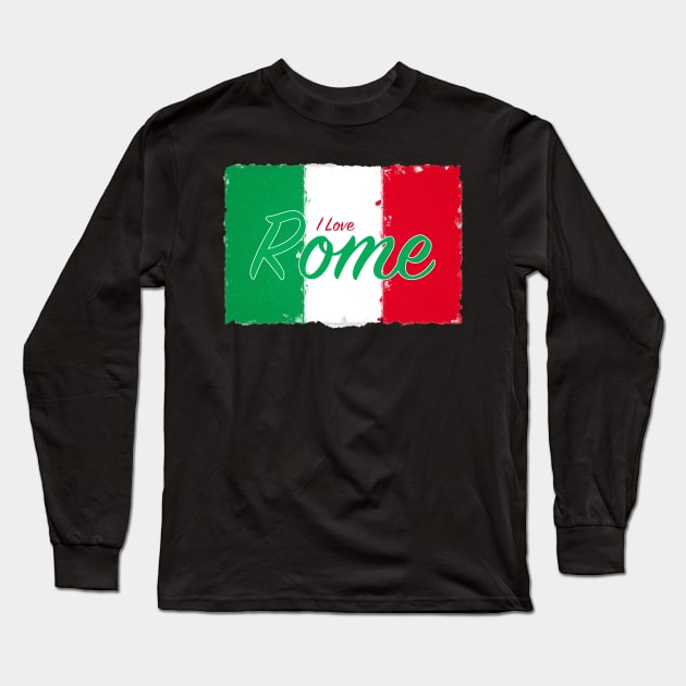 I Love Rome Long Sleeve T-Shirt by Custom Autos